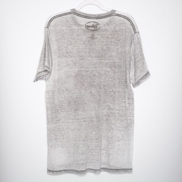 Disney Womens Mickey Mouse T-Shirt Large Gray Scoop Neck Burnout Disneycore - Picture 2 of 6